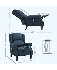 Homcom Massage Recliner Sofa with Heat Function, Remote Control,