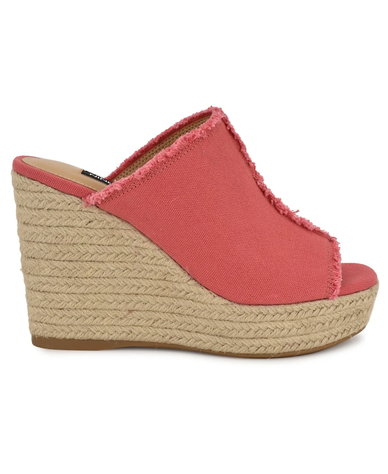 Nine West Women's Baja Slip-On Espadrille Wedge Sandals