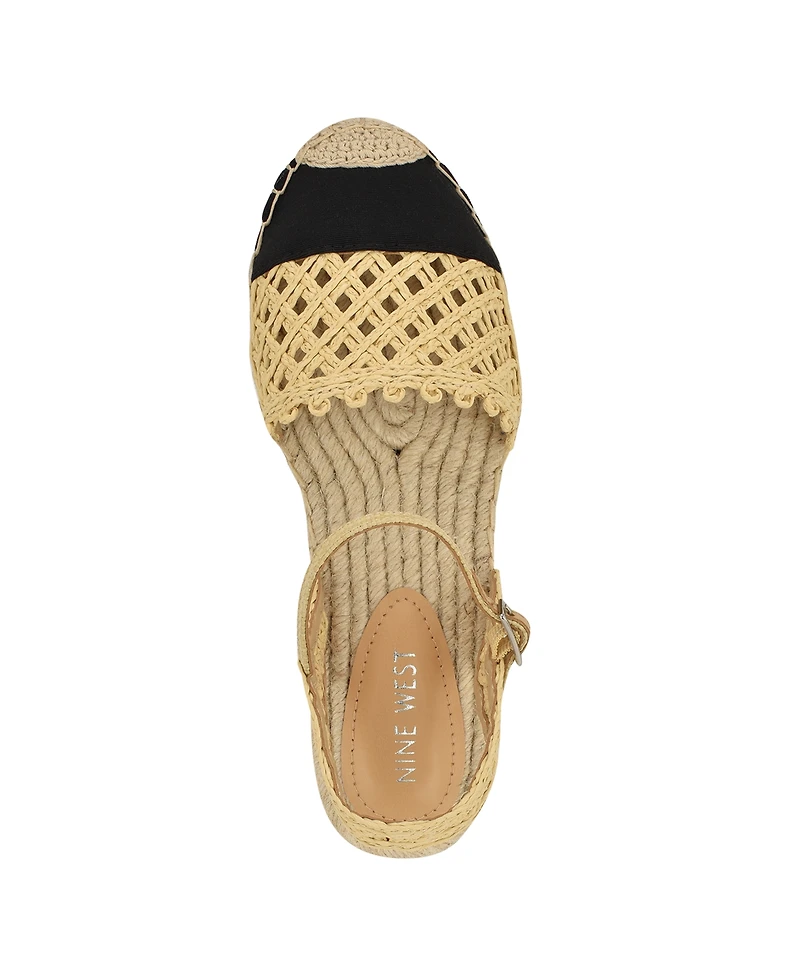 Nine West Women's Darby Woven Slingback Espadrille Flats