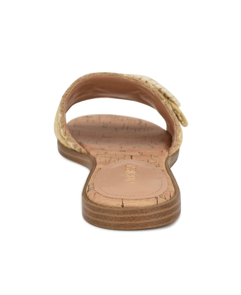 Nine West Women's Poland Woven Slip-On Flat Sandals