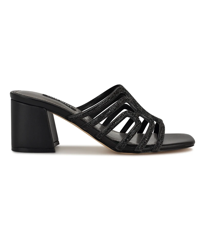 Nine West Women's Grassa Embellished Block Heel Dress Sandals