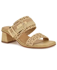 Nine West Women's Ebels Woven Block Heel Sandals
