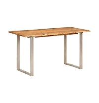 Dining Table 55.1"x27.6"x29.9" Solid Acacia Wood