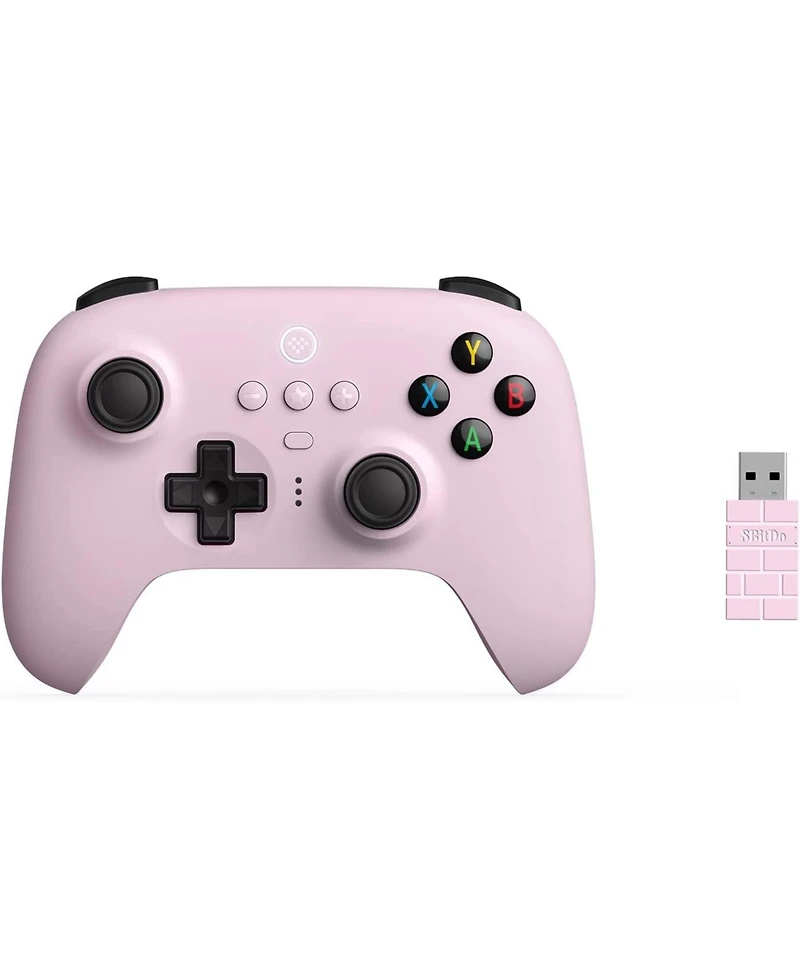 8Bitdo Ultimate Wireless Controller with Charging Dock for Pc, Android, Steam Deck, Apple - Pastel Pink