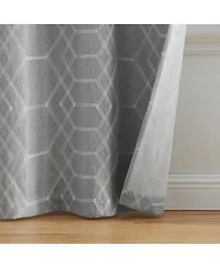 Elrene Home Fashions Kendal Geometric Embroidered Blackout Window Curtain Panel