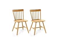 Farmhouse Kitchen Chair Set of 2 with Rubber Wood Frame