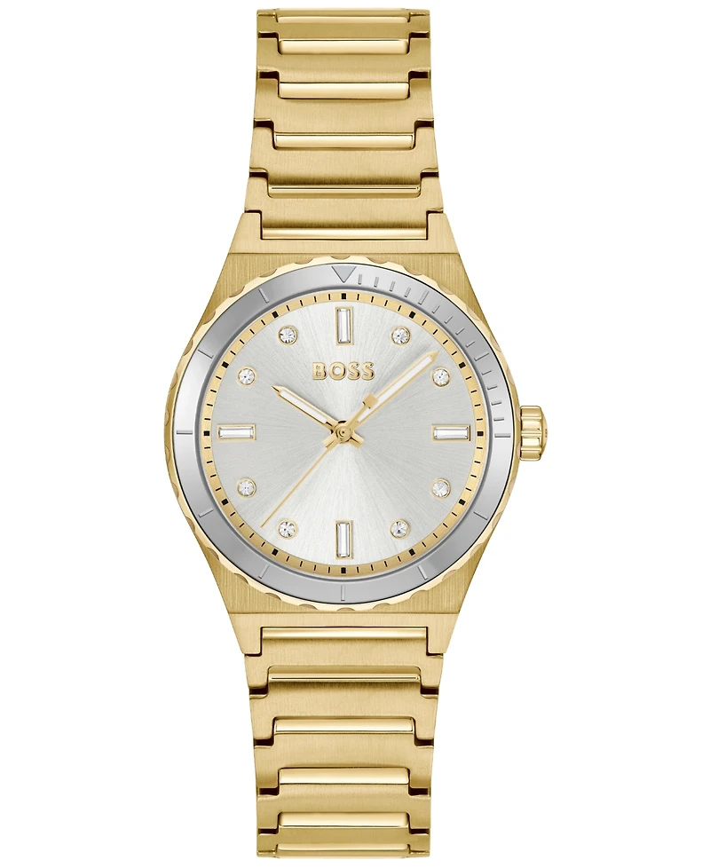 Hugo Boss Women's Candor Sport Quartz Ionic Plated Thin Gold-Tone Stainless-Steel Watch, 32mm