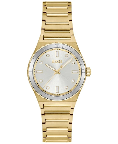 Hugo Boss Women's Candor Sport Quartz Ionic Plated Thin Gold-Tone Stainless-Steel Watch, 32mm