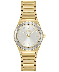 Hugo Boss Women's Candor Sport Quartz Ionic Plated Thin Gold-Tone Stainless-Steel Watch, 32mm