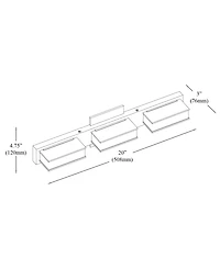 Dainolite 3 Light Led Wall Vanity Light