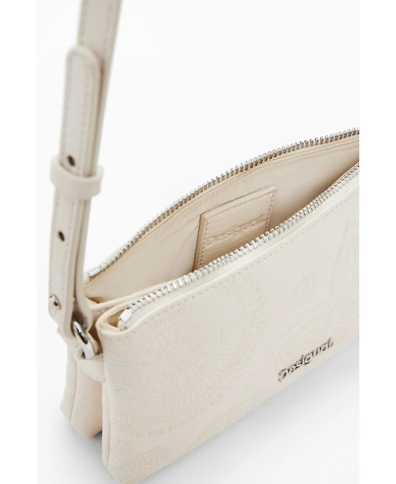 Desigual Women's Medium embroidered crossbody purse