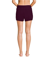 Lands' End Women's 3" Quick Dry Elastic Waist Board Shorts Swim Cover-up with Panty