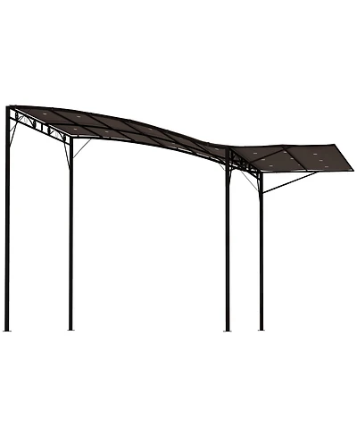 Outsunny 10' x 8' Patio Awning & Gazebo, Extendable Steel Sun Shade,