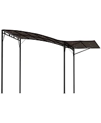 Outsunny 10' x 8' Patio Awning & Gazebo, Extendable Steel Sun Shade,