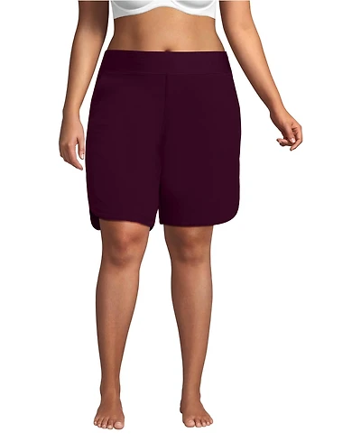 Lands' End Plus Sunshade Upf 50 9" Board Shorts with Panty