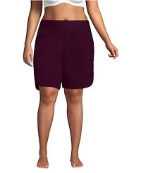 Lands' End Plus Sunshade Upf 50 9" Board Shorts with Panty