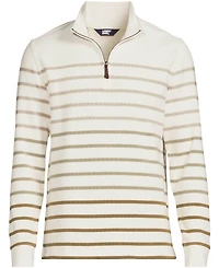 Lands' End Men's Bedford Rib Casual Quarter Zip Sweater