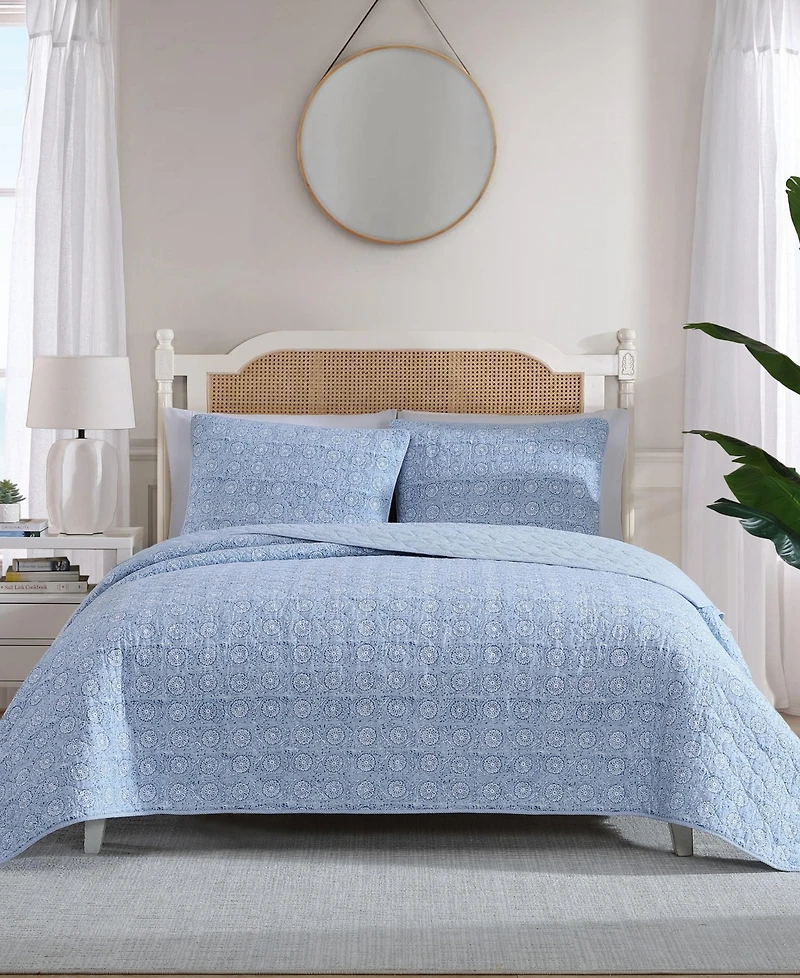 Nautica Floral Park Reversible 3-Pc. Quilt Set, King