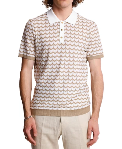 Paisley & Gray Men's Slim Fit Short Sleeve Chevron Polo Shirt