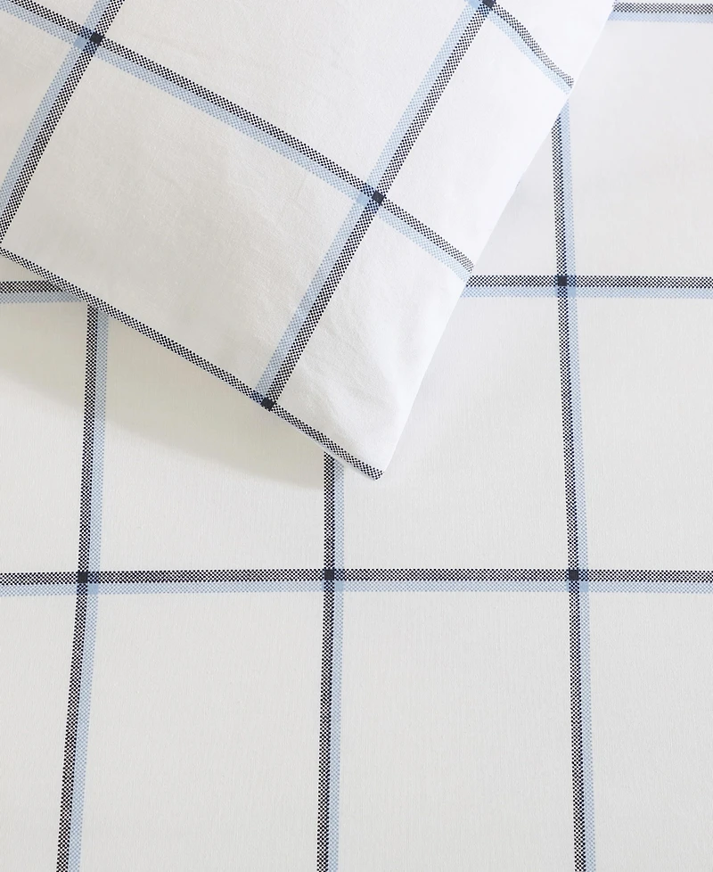 Nautica Plot Percale 3-Pc. Duvet Cover Set, King