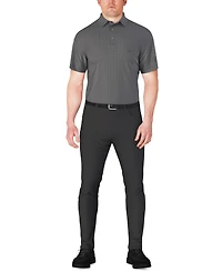 Pga Tour Men's Short Sleeve Micro Geo Print Polo Shirt