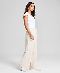 And Now This Women's Cotton Tie-Waist Wide-Leg Pants, Exclusively at Macy's