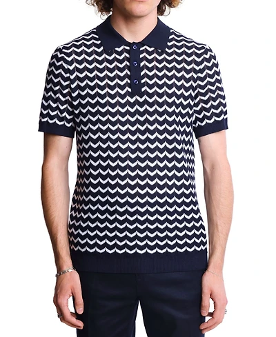 Paisley & Gray Men's Slim Fit Short Sleeve Chevron Polo Shirt