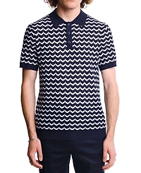 Paisley & Gray Men's Slim Fit Short Sleeve Chevron Polo Shirt