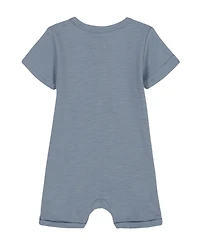 Calvin Klein Baby Boys Slub Jersey Button-Up Shorts Coverall