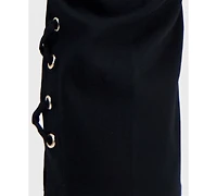Jm Collection Women's Side Lace-Up Pull-On Capri Pants, Created for Macy's