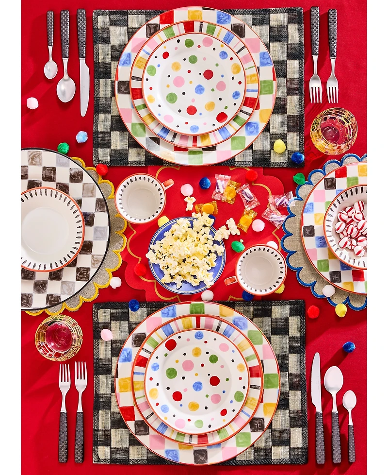 Mackenzie-Childs Multi Check Round Platter