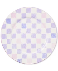 Mackenzie-Childs Lilac Check Round Platter
