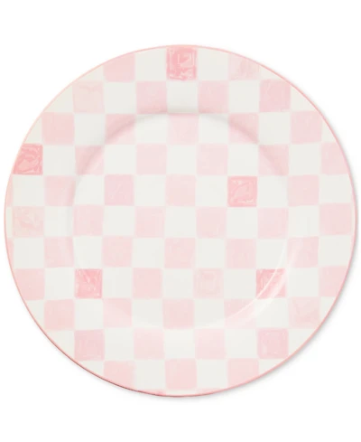 Mackenzie-Childs Pink Check Round Platter