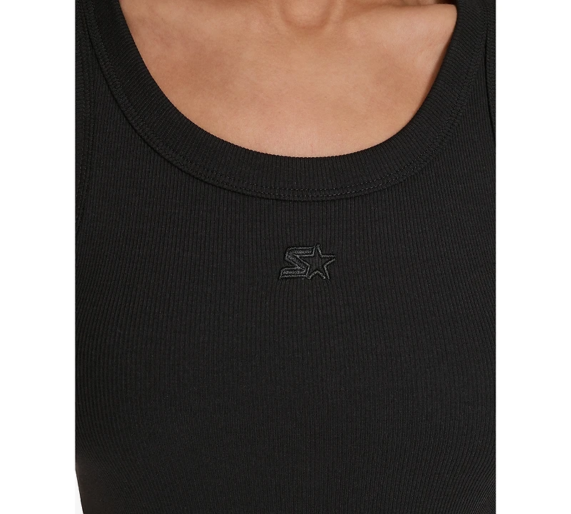 Starter Women's Cotton-Blend Ribbed-Knit Tank Dress