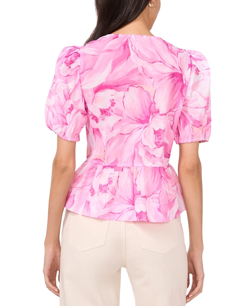 Parker Women's The Alina Cotton Tie-Front Peplum Top