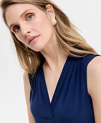 Jm Collection Women's V-Neck A-Line Dress, Exclusively at Macy's