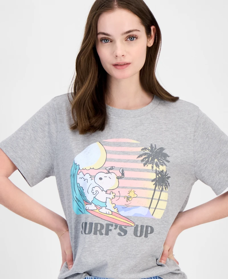 Grayson Threads, The Label Juniors' Snoopy Surf's Up Graphic T-Shirt