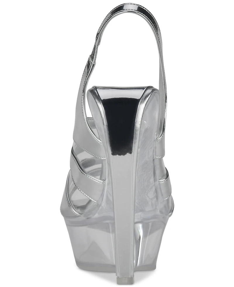 Jeffrey Campbell Slo-Mo Vinyl Platform Wedge Sandals