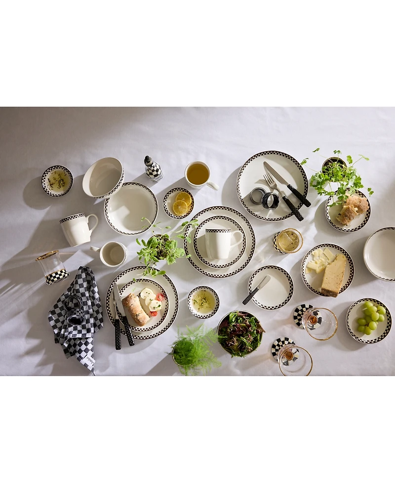 MacKenzie-Childs Courtly Check Everyday Lunch Plates, Set of 4