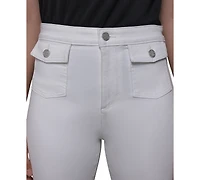 Karl Lagerfeld Paris Women's Patch Pocket Flare-Leg Jeans