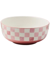 MacKenzie-Childs Pink Check Serving Bowl, 112-oz.