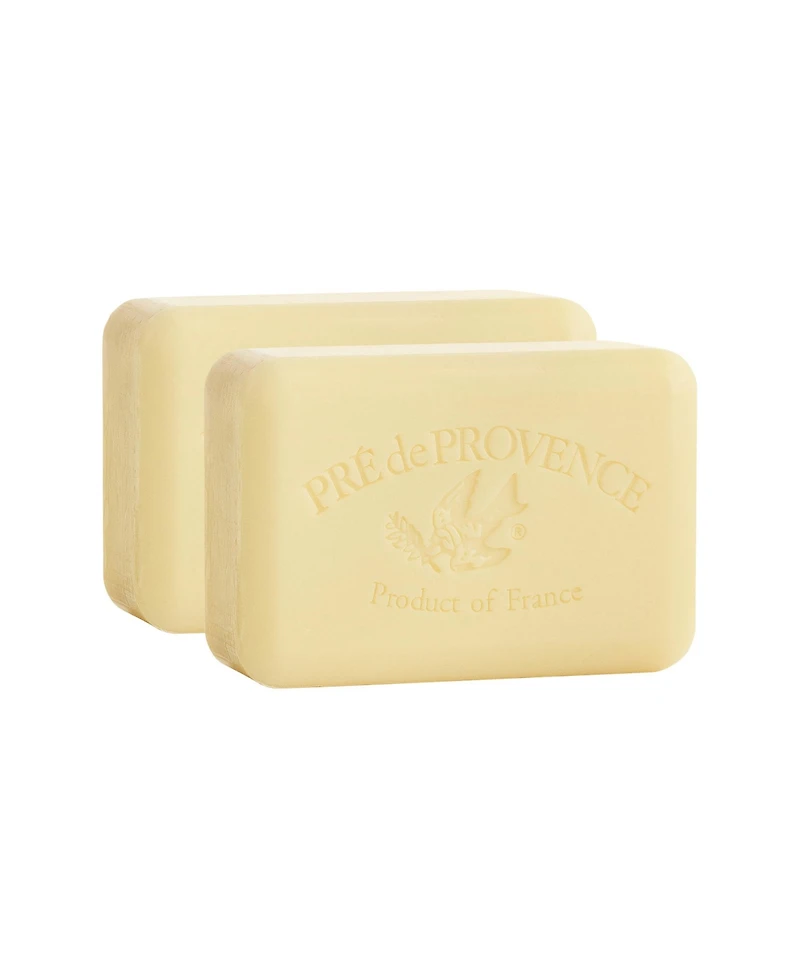 Pre de Provence Moisturizing 250g French Soap Bar, Quad-Milled, Long Lasting, Moisturizing, Rich and Creamy Lather (Set of 2)
