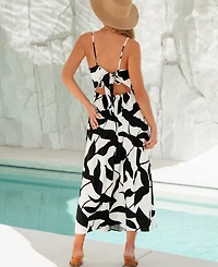 Cupshe Women's Havana Nights Floral Maxi Beach Dress