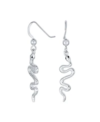 Bling Jewelry Egyptian Serpent Dangle Earrings Snake Design Sterling Silver