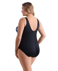 Longitude by Mimi Flamingo Women's Second Wave Belted Surplice One Piece Swimsuit