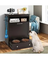 Pet Feeder Station with Stainless Steel Bowl