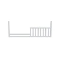 Westwood Design Rowan Modern Wood Convertible Toddler Rail in Ash Linen White