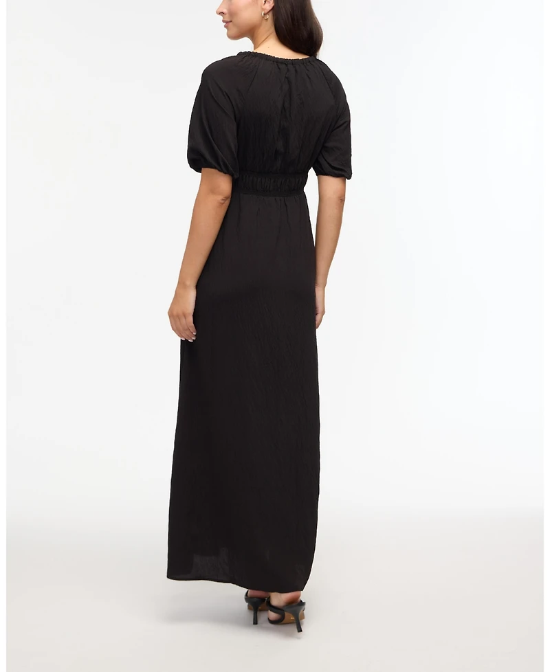 Ellen Tracy Women's V-Neck Dress with Smocking Detail