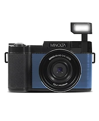 Minolta MND30 30MP 2.7K Qhd 3.0" Lcd Screen Digital Camera, Blue, With micro Sd Card and Slinger Camera Bag