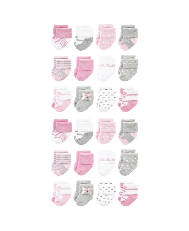 Little Treasure Baby Boys Treasure 24 Pairs of Comfort Knit Terry Socks